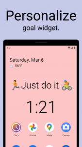 اسکرین شات 1 برنامه Digital Clock: Time & Goal