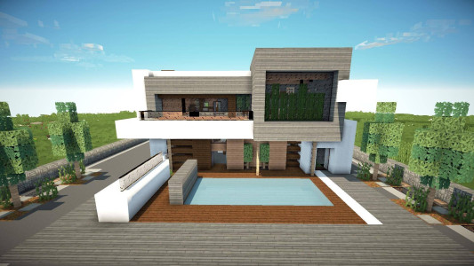 اسکرین شات 2 برنامه Modern House Map for Minecraft