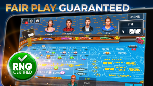 اسکرین شات بازی Vegas Craps by Pokerist 1