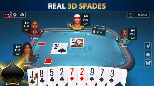 اسکرین شات بازی Spades by Pokerist 1