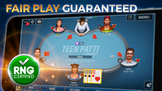 اسکرین شات 1 بازی Teen Patti by Pokerist