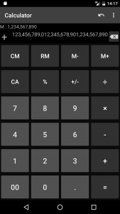 اسکرین شات برنامه Calculator with many digit 4