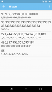 اسکرین شات برنامه Calculator with many digit 2