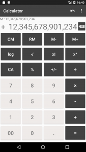 اسکرین شات برنامه Calculator with many digit 1