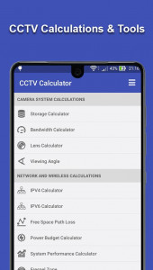 اسکرین شات برنامه CCTV Calculator and Tools 1