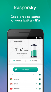 اسکرین شات برنامه Kaspersky Battery Life: Saver & Booster 2