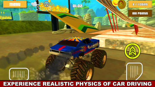 اسکرین شات بازی Monster Truck Racing Hero 3D 2