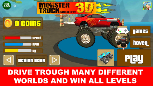 اسکرین شات بازی Monster Truck Racing Hero 3D 7