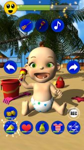اسکرین شات بازی My Baby: Babsy at the Beach 3D 1