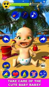 اسکرین شات بازی My Baby: Babsy at the Beach 3D 1