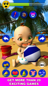 اسکرین شات بازی My Baby: Babsy at the Beach 3D 3