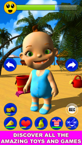 اسکرین شات بازی My Baby: Babsy at the Beach 3D 7