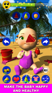 اسکرین شات بازی My Baby: Babsy at the Beach 3D 4