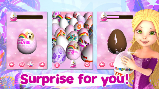 اسکرین شات برنامه Princess Unicorn Surprise Eggs 1