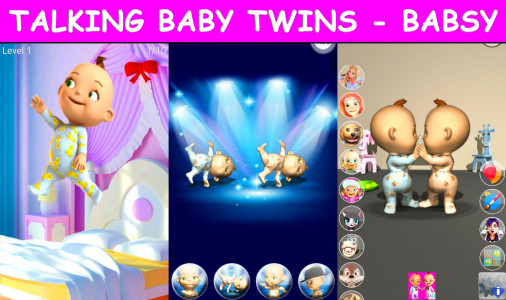 اسکرین شات برنامه Talking Baby Twins - Babsy 3