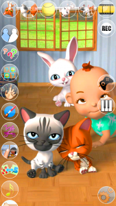 اسکرین شات برنامه Talking 3 Friends Cats & Bunny 4