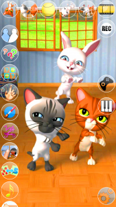 اسکرین شات برنامه Talking 3 Friends Cats & Bunny 3