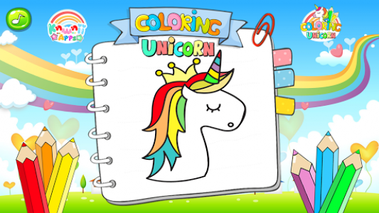 اسکرین شات بازی kawaii unicorn coloring book 2