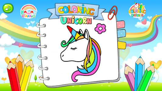 اسکرین شات بازی kawaii unicorn coloring book 1