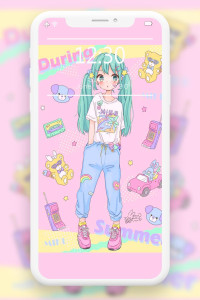 اسکرین شات 2 برنامه Kawaii Wallpaper