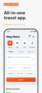 اسکرین شات 1 برنامه KAYAK: Flights, Hotels & Cars