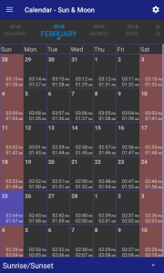 اسکرین شات 5 برنامه Calendar - Sun & Moon