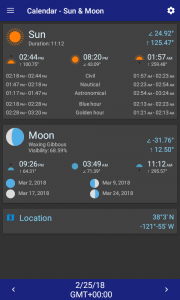 اسکرین شات برنامه Calendar - Sun & Moon 2