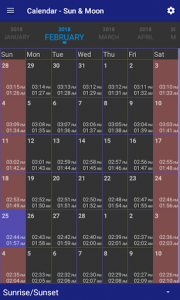 اسکرین شات برنامه Calendar - Sun & Moon 5