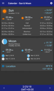 اسکرین شات برنامه Calendar - Sun & Moon 2