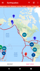 اسکرین شات برنامه Earthquakes 4