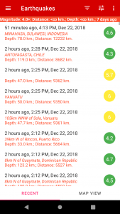 اسکرین شات برنامه Earthquakes 1