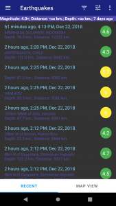 اسکرین شات برنامه Earthquakes 2