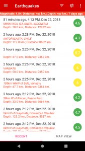 اسکرین شات 1 برنامه Earthquakes