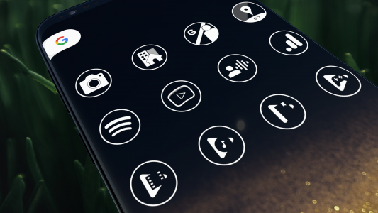 اسکرین شات برنامه Monoic White Minimal Icon Pack 7