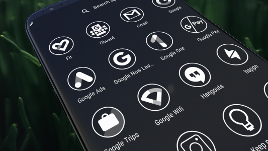 اسکرین شات برنامه Monoic White Minimal Icon Pack 1