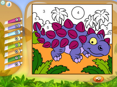 اسکرین شات برنامه Paint by Numbers - Dinosaurs 6