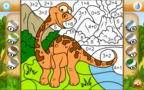 اسکرین شات برنامه Paint by Numbers - Dinosaurs 1