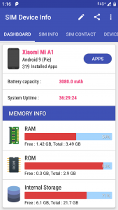 اسکرین شات برنامه SIM Device Info 1