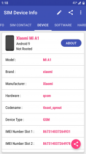 اسکرین شات برنامه SIM Device Info 4