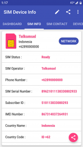 اسکرین شات برنامه SIM Device Info 2