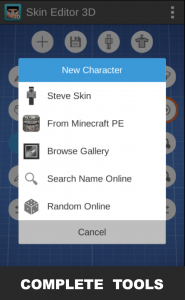 اسکرین شات برنامه Skin Editor 3D for Minecraft 3