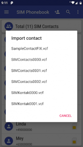 اسکرین شات برنامه SIM Phonebook 6