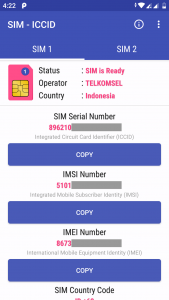اسکرین شات برنامه SIM ICCID - Dual SIM Card 1