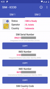 اسکرین شات برنامه SIM ICCID - Dual SIM Card 2