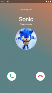 اسکرین شات برنامه Call Prank for Sonic 1