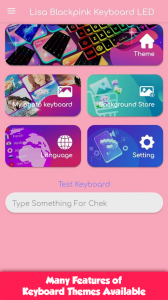 اسکرین شات برنامه Lisa Blackpink Keyboard LED 2