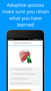 اسکرین شات برنامه Daily Anatomy: Flashcard Quizzes to Learn Anatomy 3