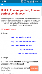 اسکرین شات برنامه English Grammar Practice 2