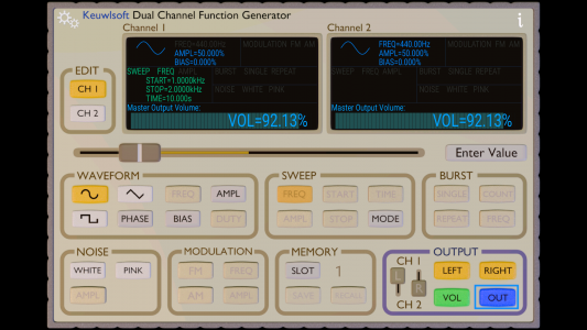 اسکرین شات برنامه Function Generator 1