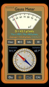 اسکرین شات برنامه Gauss Meter 3